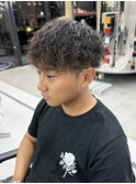 ハードツイストスパイラルパーマメンズカット