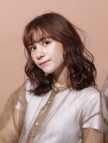 ピークアブー アヴェダ 池袋東武(PEEK-A-BOO AVEDA) ミディアムウェーブ×顔まわりレイヤーカット 20代30代40代