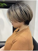 ハンサムショート レイヤー ボブ 前下がりおしゃれ