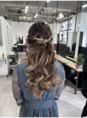 ヘアセット_ハーフアップ
