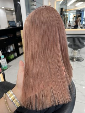 ラピス 渋谷本店(Lapis) ピンクベージュカラー/ピンクミルクティー/髪質改善/艶髪/韓国風