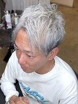 ブレイズヘアー(BLAZEhair)&nbsp;【個性カラー】ホワイトシルバー×インナーブルー×ブリーチ２回
