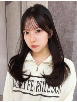 ハオ(hao) 【hao渋谷】透明感ブルーアッシュ×バタフライカット
