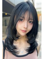 リークフー(Ree cu fuu) グレージュ×ウルフ×ハッシュカット×小顔/秋カラー先取り