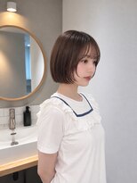 フォト 新宿三丁目(foto)&nbsp;髪質改善縮毛矯正地毛風ストレート切りっぱなしボブ