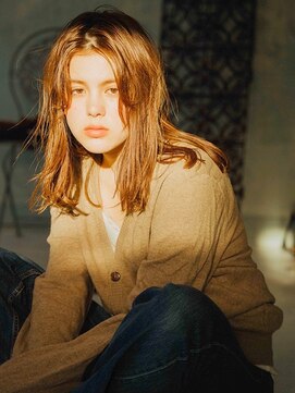 プロデュース 相模原店(Produce) センターパート♪うるツヤ愛されブラウン☆ラフウェーブ