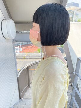 オーシャン(Ocean) ［OCEAN　Hair&Life］ミニボブ/黒髪/涼しげヘア