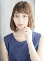 ヘアメイク ナル(hair make nalu) 透け感バングのツヤボブスタイル