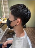 ツーブロアップバングショート