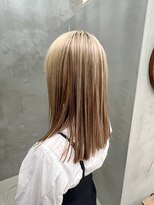 テトヘアー(teto hair) ローライト　ブロンド　切りっぱなし　