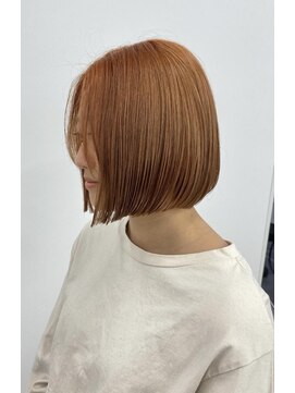 ブラウン(Brown) 【 MIKU 】パツッとボブ×オレンジベージュ★