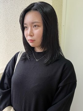 ラミエ バイ メルト 吉祥寺(lamie by melt) "久保田"フェイスレイヤー顔まわりウルフカットミディアムヘア