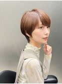 30代40代50代耳かけショート前髪なしハンサムショートカット