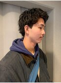 メンズアップバングウルフ