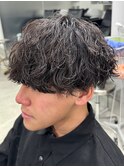 波巻きパーマツイストスパイラルパーママッシュメンズ名駅
