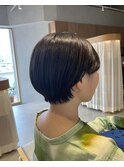 ショートボブ/ショートカット/透明感カラー/くびれショート