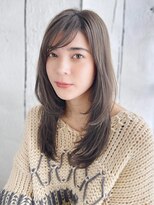 ナル 宇都宮(nalu)&nbsp;グレージュカラーの内巻きレイヤースタイル