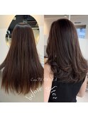 《★髪質改善うる艶水素カラー＋カット★》チョコレートブラウン