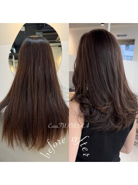 カラ フクオカ(Cara FUKUOKA) 《★髪質改善うる艶水素カラー+カット★》チョコレートブラウン