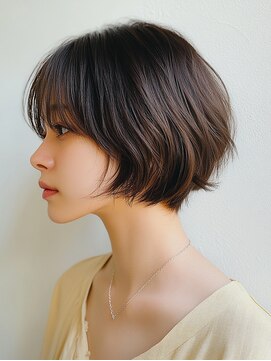 ユキオ オブ ヘアー(YUKIO of Hair) 大人美人ショートボブパーマウルフパーマアッシュベージュ
