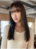 【あきら】セミロング顔まわりレイヤーハッシュカット