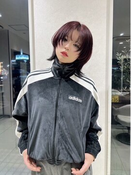 アースコアフュールボーテ 太田店(EARTH coiffure beaute) レッドブラウン_アドミオ_裾カラー_レイヤーカット