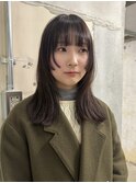 ぷつっと姫カット×ミディアム