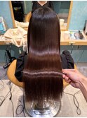 イメチェン外ハネボブ美髪ワイドバングレイヤー縮毛矯正/大宮