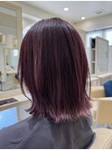 大人可愛い艶髪ベリーピンク