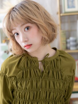カバーヘア ブリス 志木南口駅前店(COVER HAIR bliss) 外国人風ハイトーンカラーゆるふわ小顔ボブc6志木10代20代30代