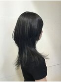 大人可愛い艶髪夏カラーベージュくびれウルフロングレイヤー
