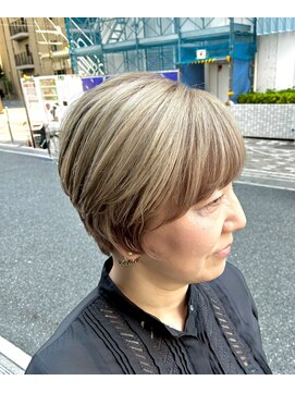 オーガニック アトリエ 大宮(organic+atelier) 夏カラー白髪ぼかしハイライト×小顔カット◎40代50代艶髪