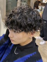 銀座ツイストパーマ緩めツイストスパイラルパーマセンターパート