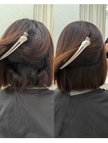 シンズ 銀座(sins)&nbsp;襟足の強い癖にもsins酸性ストレートでまとまりやすく◎[30代]