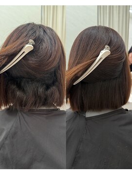 シンズ 銀座(sins) 襟足の強い癖にもsins酸性ストレートでまとまりやすく◎[30代]