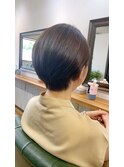 丸みのあるストレートショート
