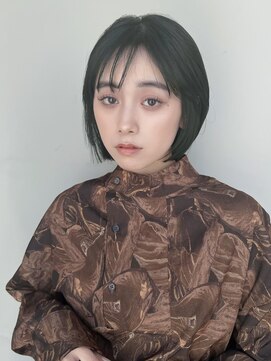 トリッカ 銀座(tricca) ボブ/艶髪/ブルーブラック/簡単スタイリング/内巻き