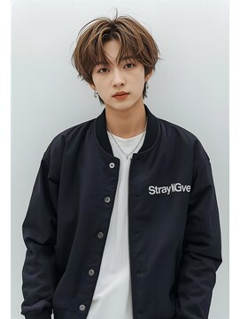 アジールヘア 池袋東口店(agir hair) 大人気！メンズ王道韓国風マッシュ束感センターパート　池袋