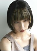 【emu井上信洋】前髪ハイライトでおしゃれミニボブ【エミュ】