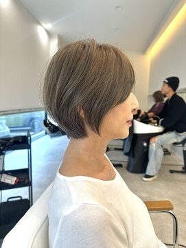 ジュベ 別府店(juve.) 別府ショートボブ顔まわりレイヤーカット髪質改善カラー30代
