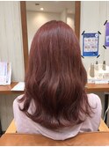 ブリーチなしピンク系ダブルカラー
