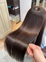 アディクト 東陽町西口(addict)&nbsp;サラ艶になる縮毛矯正＿ライトブラウン＿セミロング［東陽町駅］