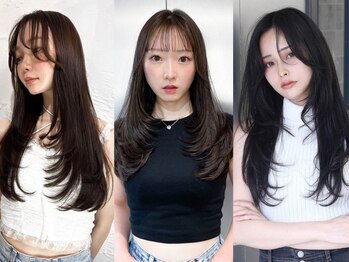 エルサザビューティー 神戸三宮(Elsa the beauty)の写真/リピーター多数！韓国レイヤーカットで立体感と小顔見せを叶え、大人可愛い雰囲気を演出