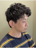 短髪パーマスタイル