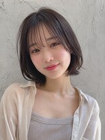 リア トーキョー(Lia TOKYO)&nbsp;【工藤武士】シースルーバングが可愛い柔らか外ハネボブヘアー髪