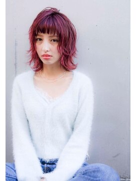 シエナ 渋谷(Siena) Siena 外ハネレイヤーミディxアイスベリーピンク