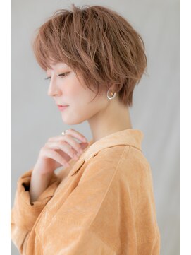 カバーヘア 上尾西口店(COVER HAIR) オレンジブラウン小顔抜け感ショートウルフZ上尾10代20代30代