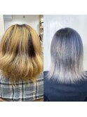 ブリーチ毛の方を髪質改善縮毛矯正でまとまるヘアへ変身♪
