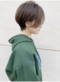 耳掛けショート/大人可愛い/ショートボブ/ハンサムショート/江角