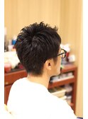 ツーブロック アップバング
